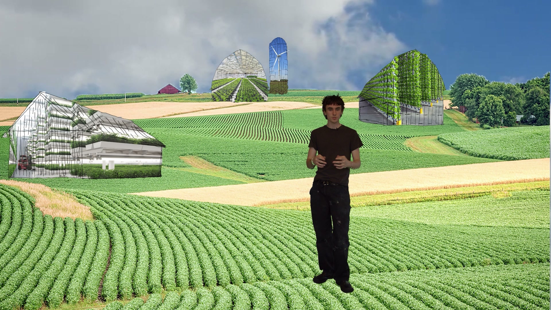 Farmland composite with transformed farm structures