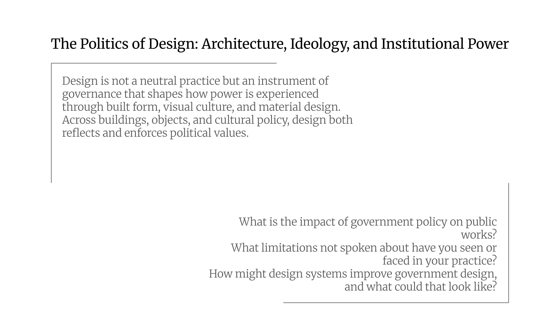 Thesis — Design as governance