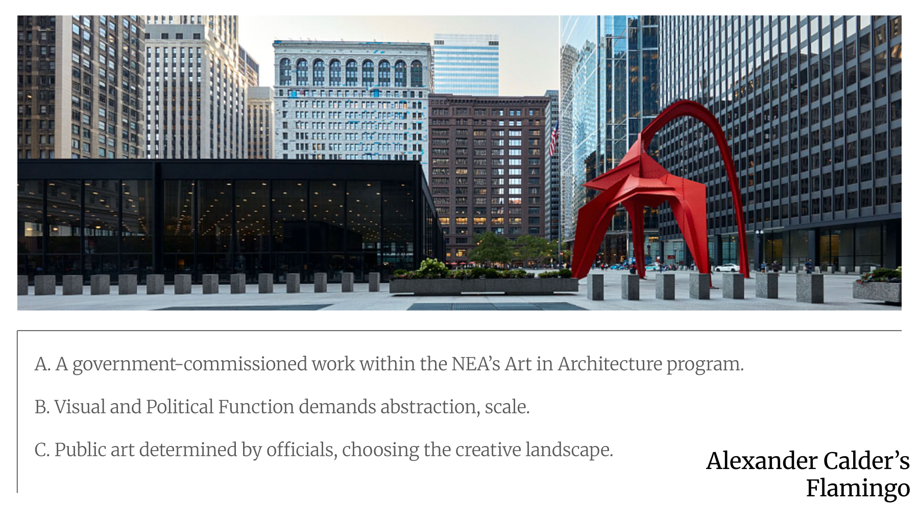 Alexander Calder's Flamingo — Federal Plaza, Chicago