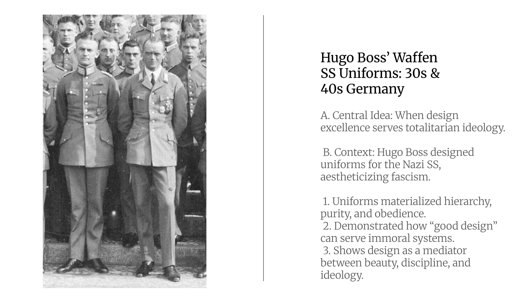 Hugo Boss Waffen-SS Uniforms — 1930s and 40s Germany