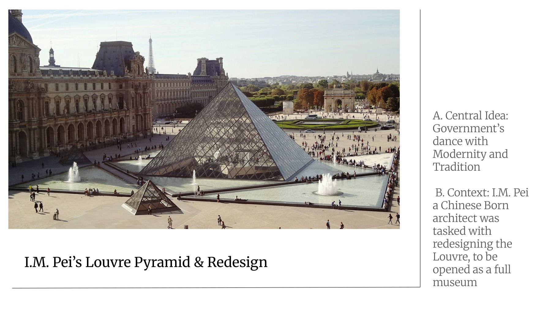 I.M. Pei's Louvre Pyramid and Redesign