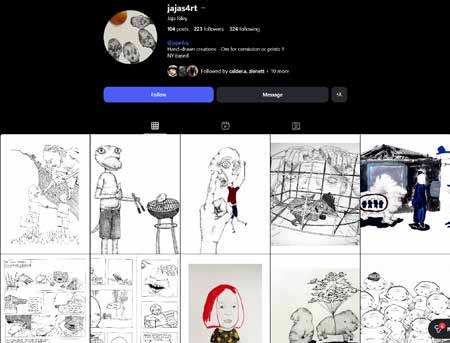 Illustrator Jaja Riley's Instagram
